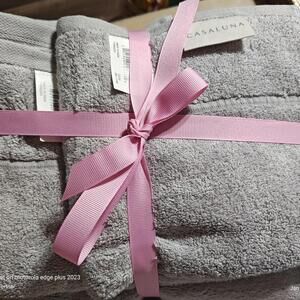 Casaluna 4 PACK Cotton Modal 2 Bath ,2 Hand Towels Lite Grey Absorbent